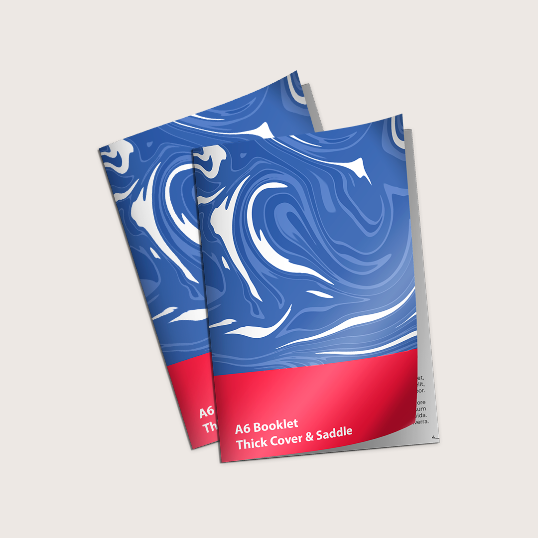 A6 Booklets, Thick Cover, Saddle Stitch